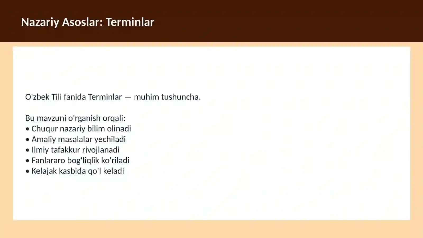 O'zbek Tili Arxaizmlar Dars Ishlanma 3