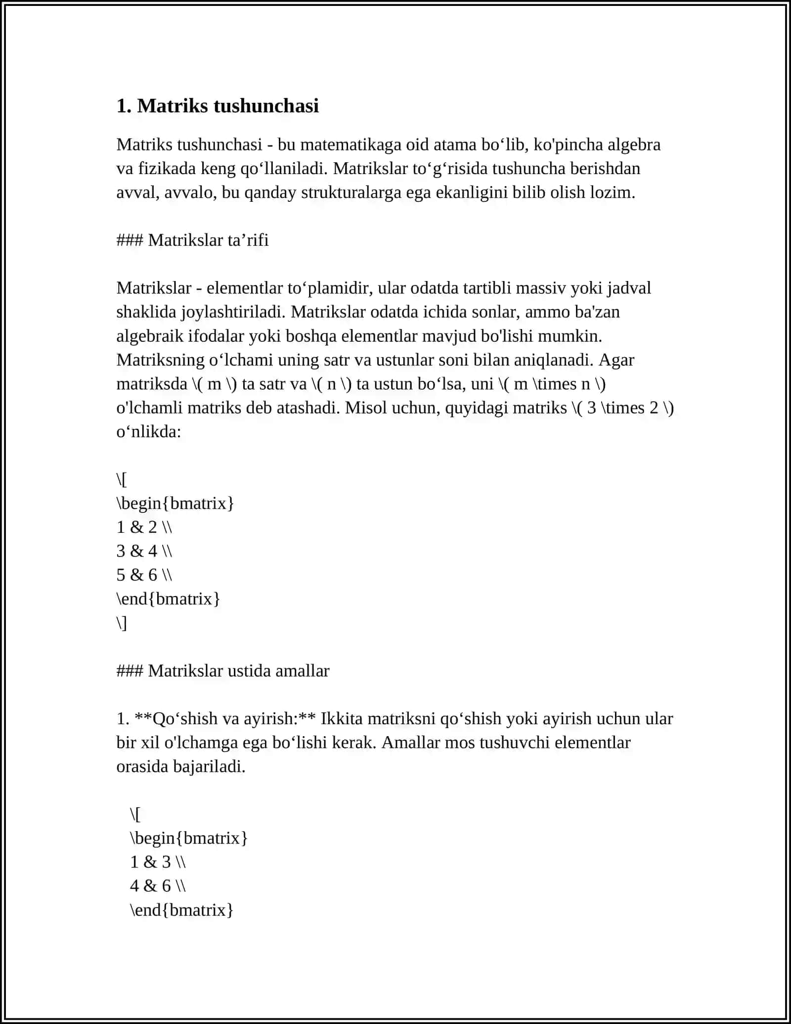 MATRITSALI KODLASH 3