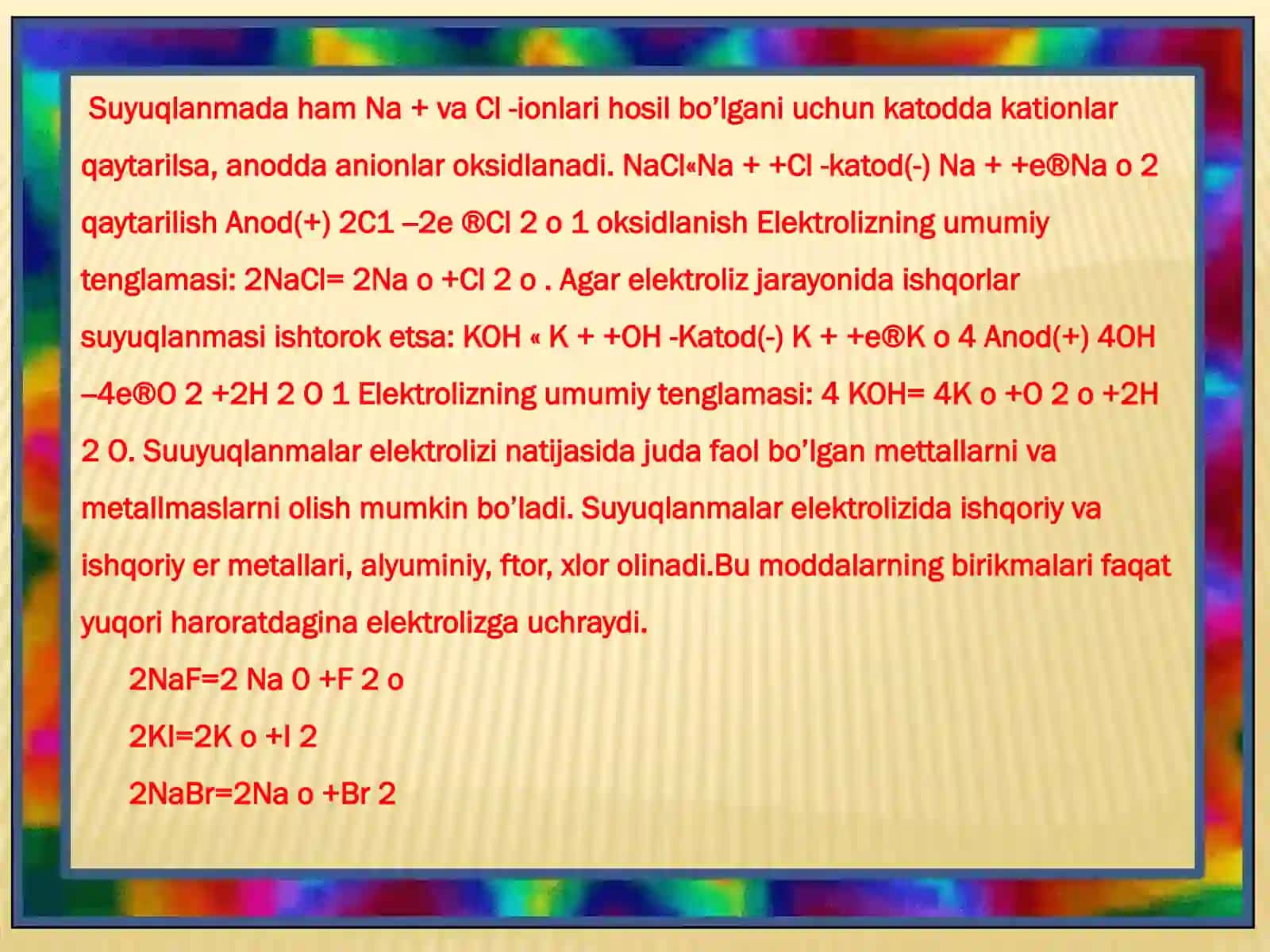 ELEKTROLIZ JARAYONLARI 3