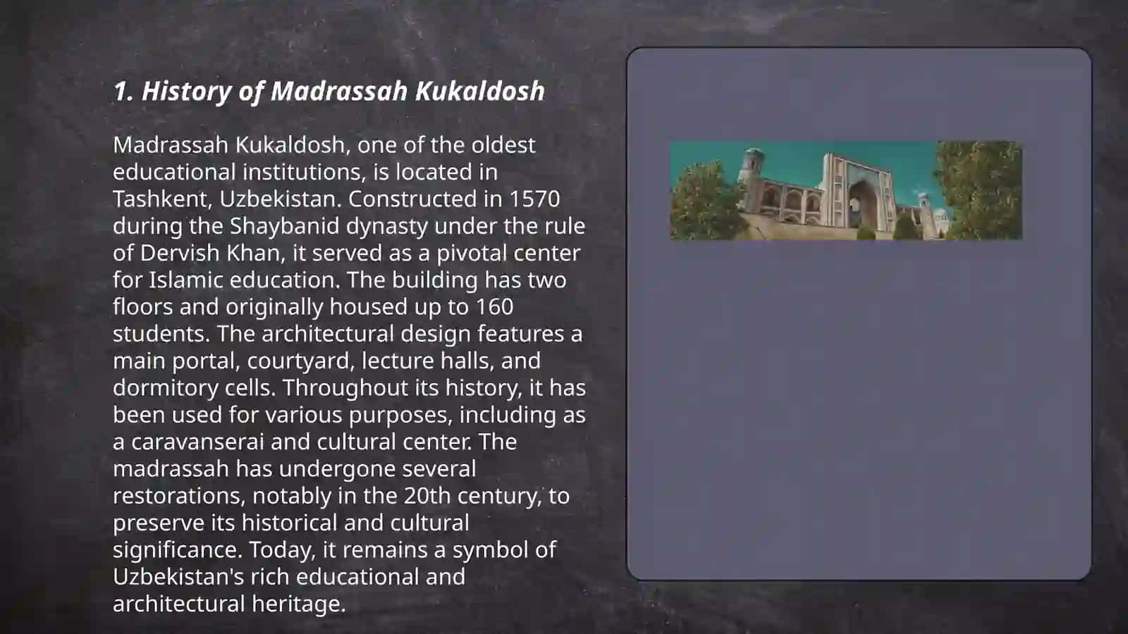 Madrassah Kukaldosh 3