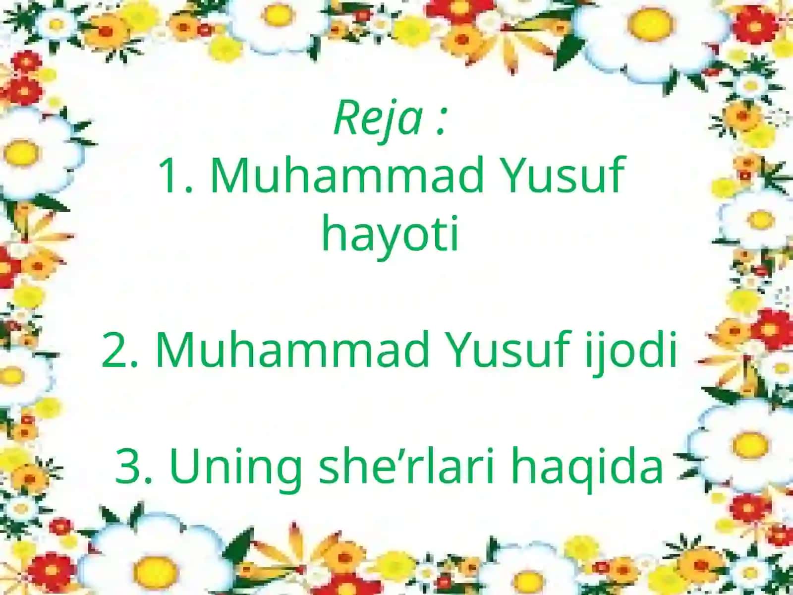 Muhammad Yusufni yod etib 3