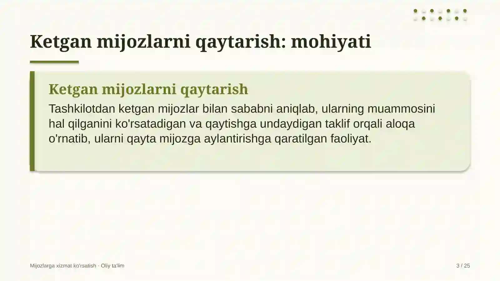 prodyuserlik markazlarida ketgan mijozlarni qaytarib jalb etish 1005 3