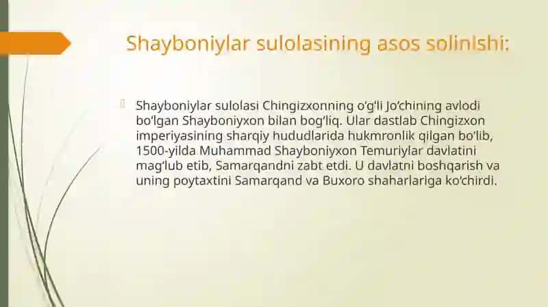 Shayboniylar, Ashtarxoniylar, Xonliklarning uch gabo’linishi 3