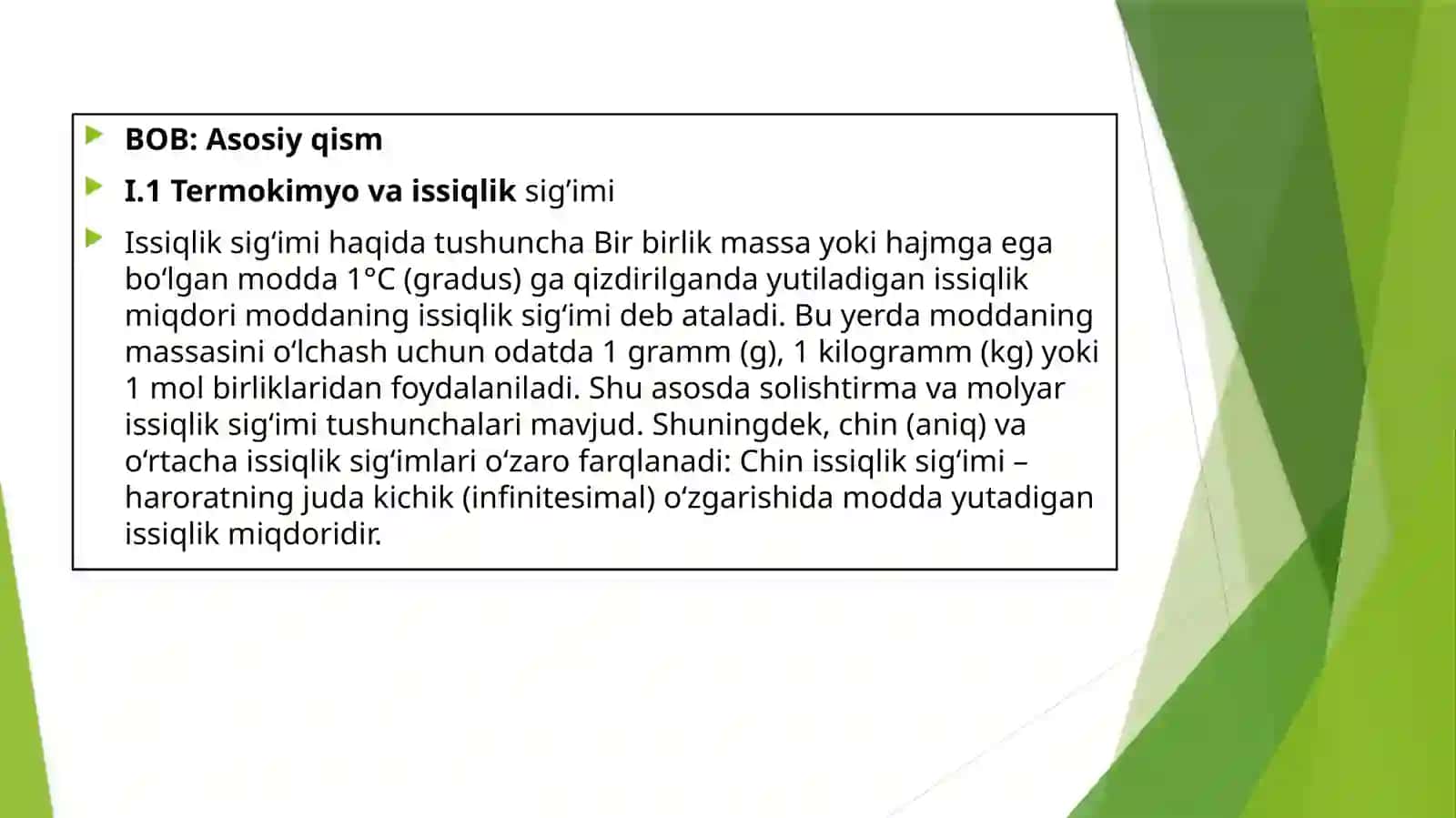 Kalorimetrik o'lchash va uning turlari 3