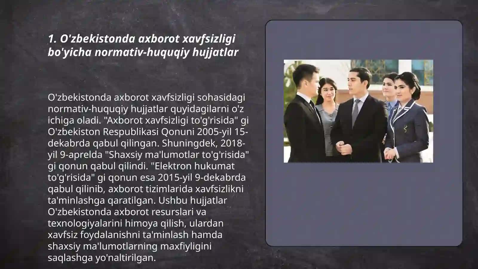O'zbekistonda axborot xavsizligining manaviy huquqiy asoslari 3