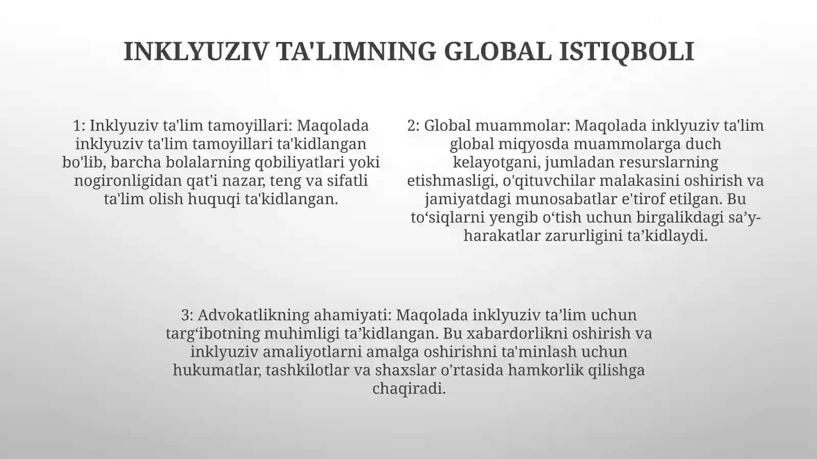 Chet Elda Alohida Yordamga Muhtoj Bolalarning Inklyuziv Ta'Lim 3