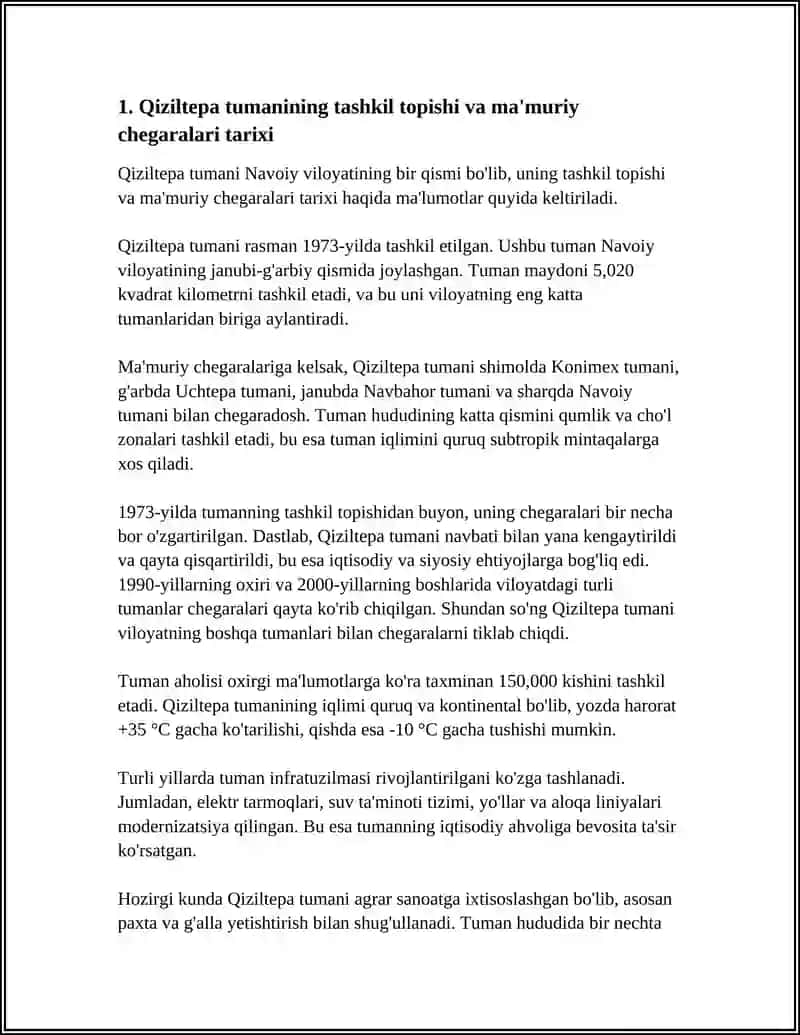 QIZILTEPA TUMANI TARIXI 3