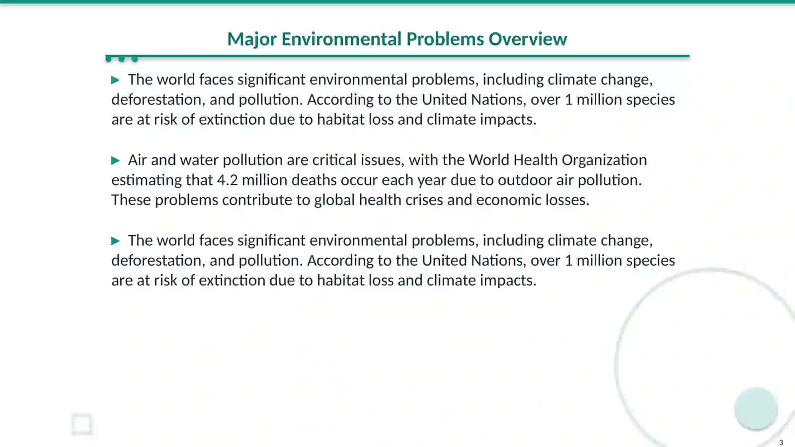 Environmental problem 3