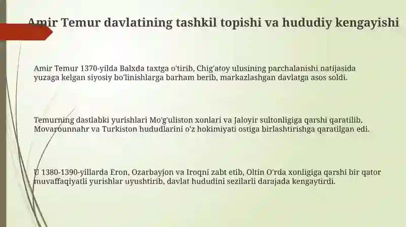 Amir Temur davlati 3