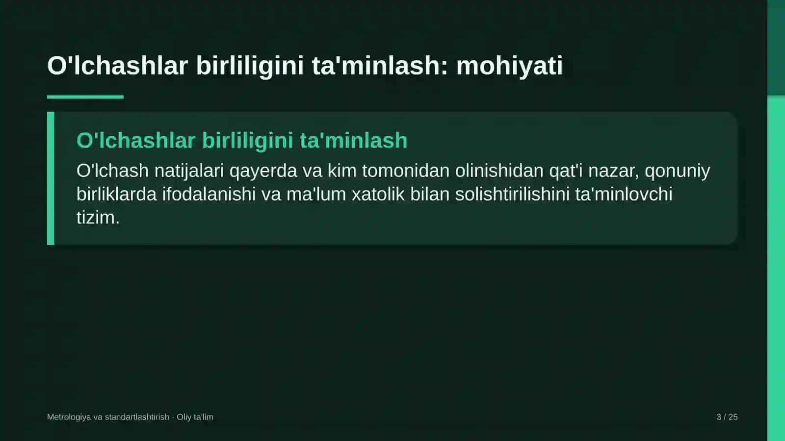 Yuridik klinikalarda o'lchashlar birliligini ta'minlash 3