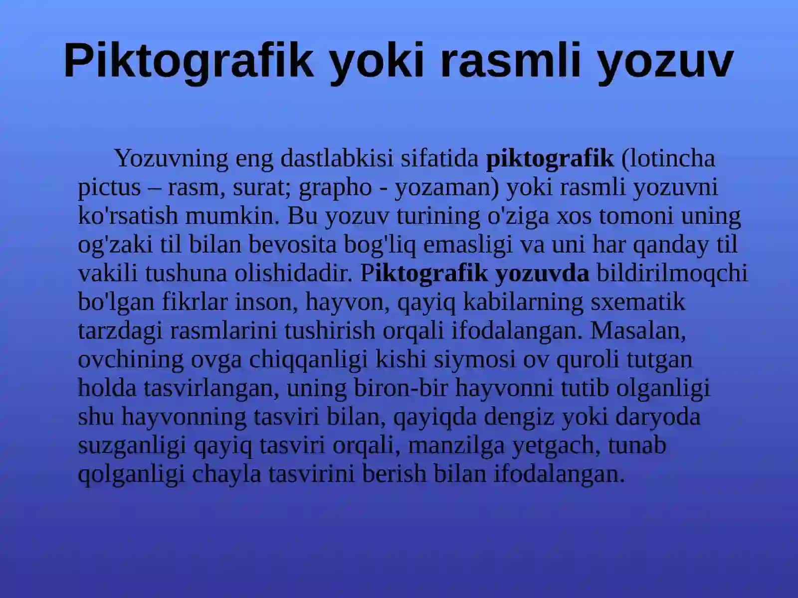 YOZUV tarixi va turlari 3
