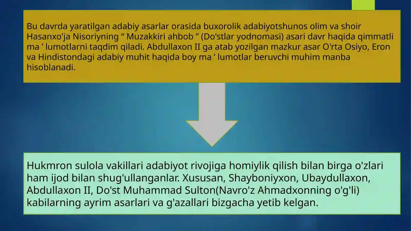 SHAYBONIYLAR DAVRIDA MADANIY HAYOT 3