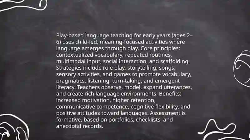 Play-based Language Teaching for Early Years 3