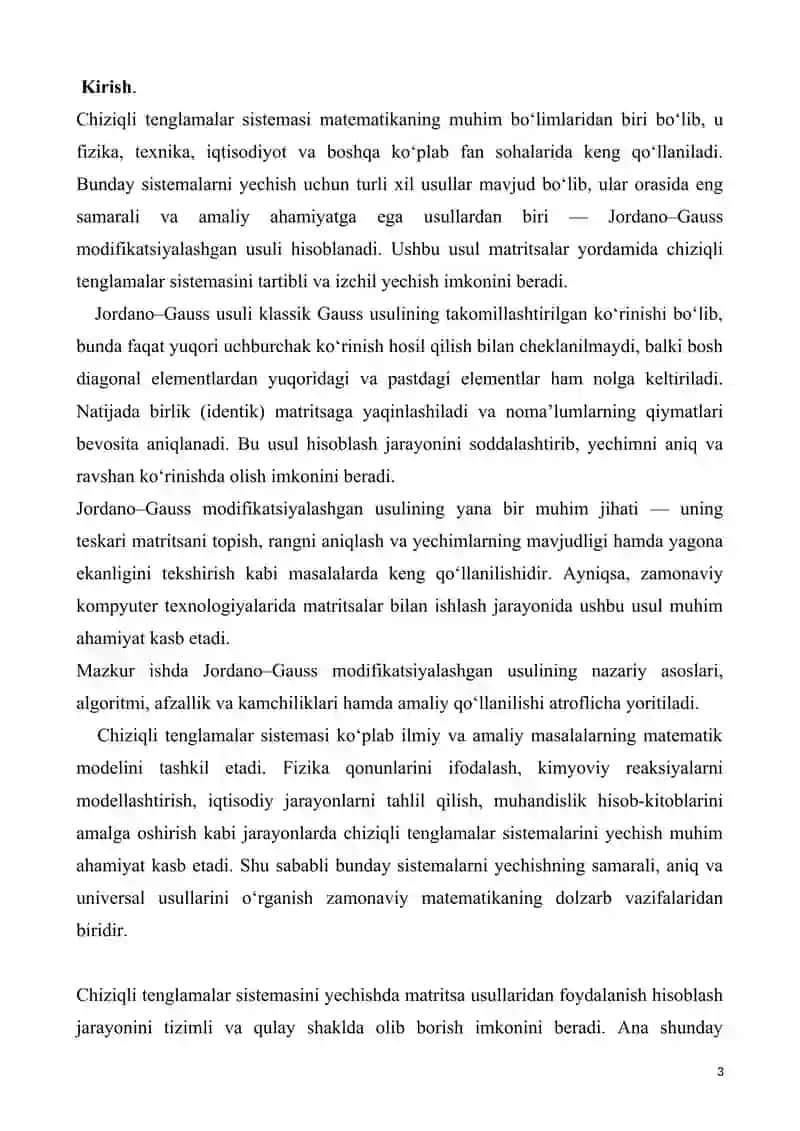 Jardono - Gauss modifikatsiyalashgan usuli 3