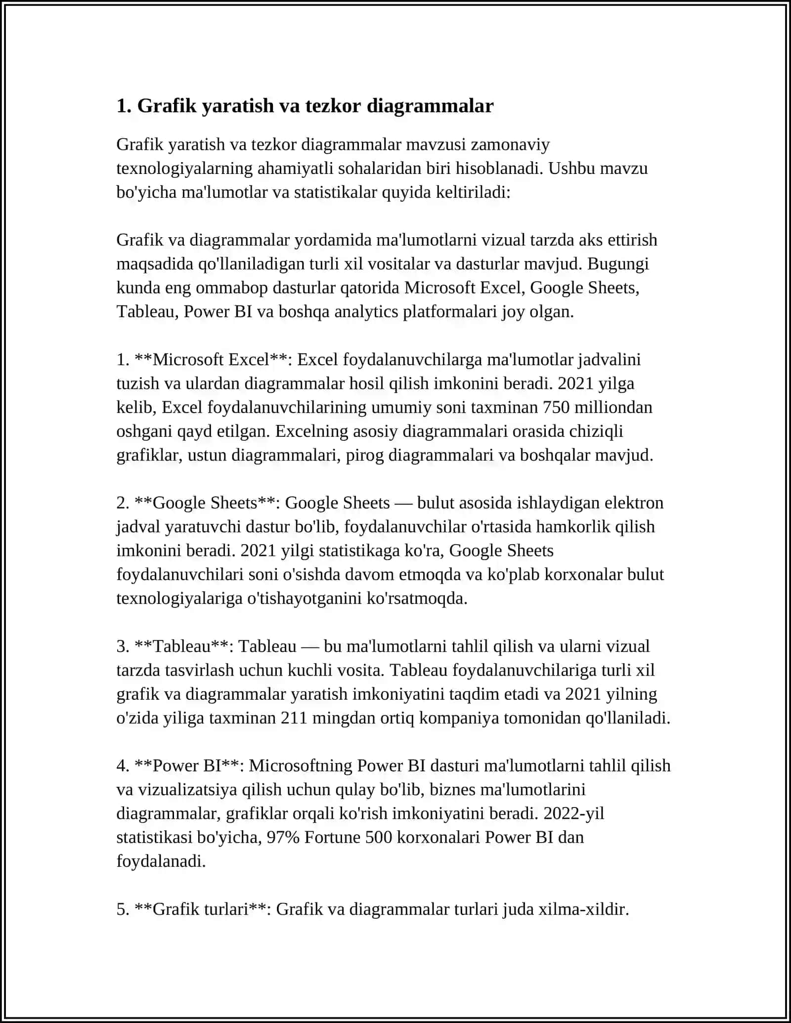 MS EXCELDA GRAFIK OBYEKTLAR 3