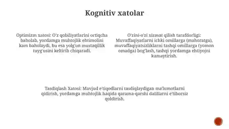 Kognitiv xatolar 3