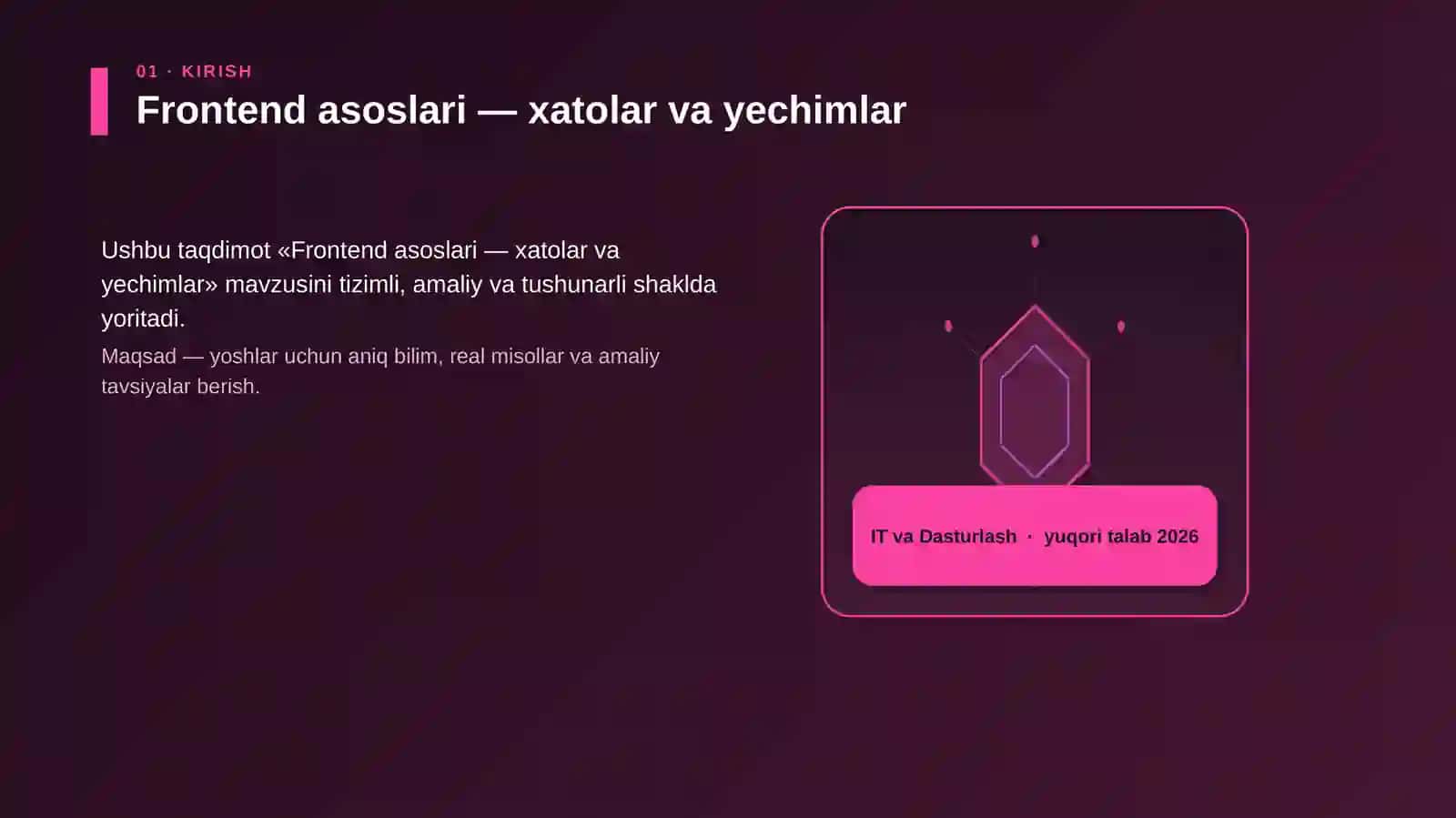 Frontend asoslari — xatolar va yechimlar 3