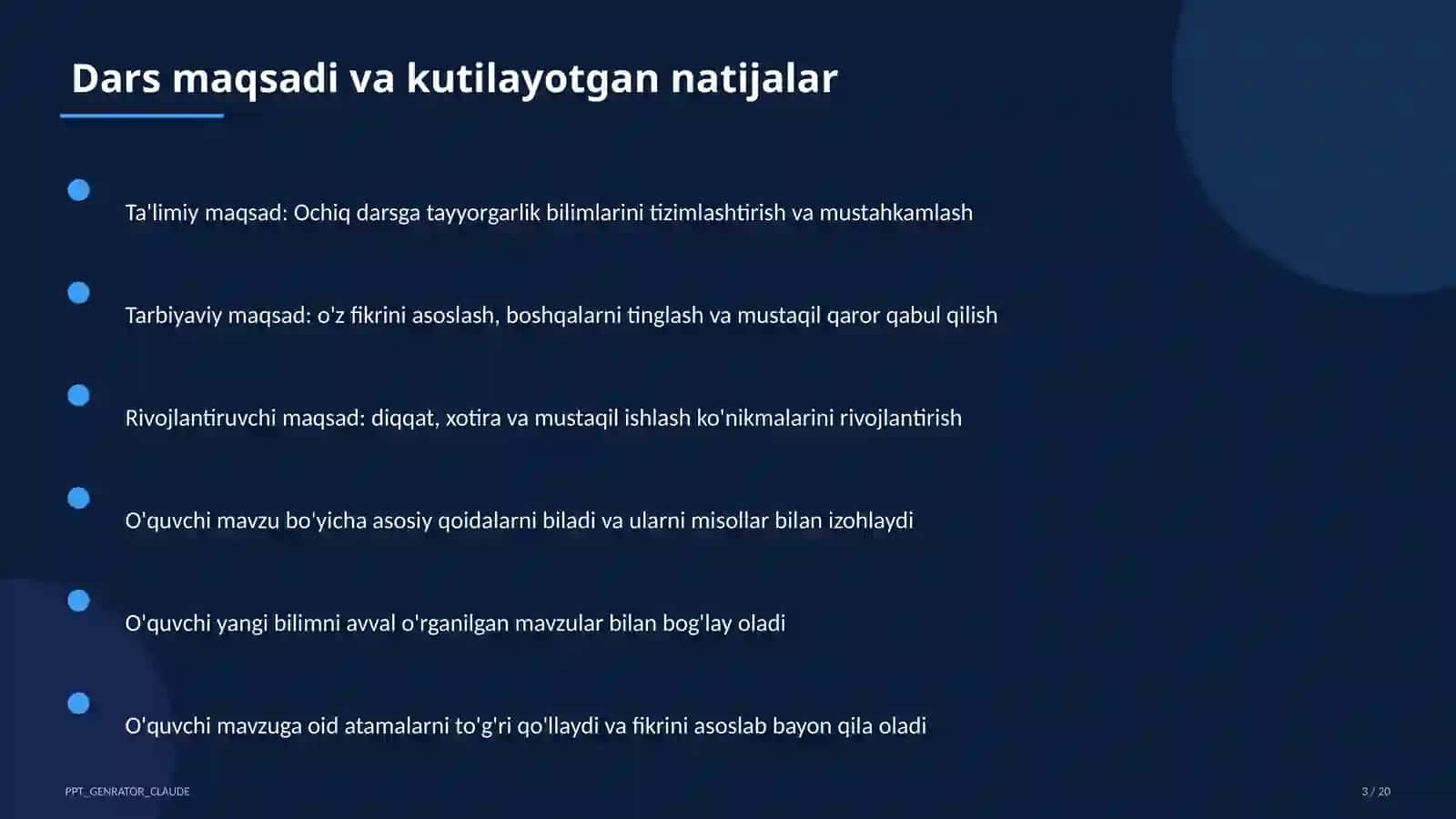Ochiq darsga tayyorgarlik 3
