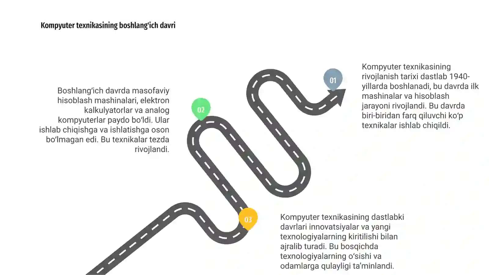 Kompyuter texnikasining rivojlanish tarixilarini toping 3