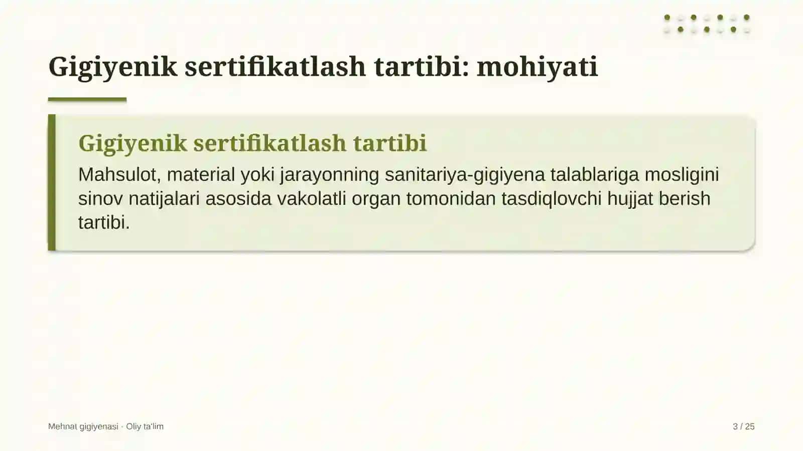 Telegram kanallarida gigiyenik sertifikatlash tartibi 3