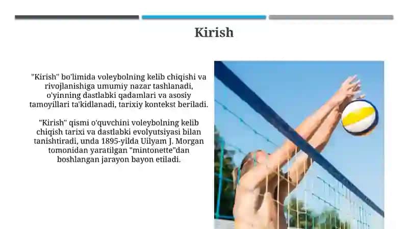 Voleybol oyinining vujudga kelishi va rivojlanishi 3