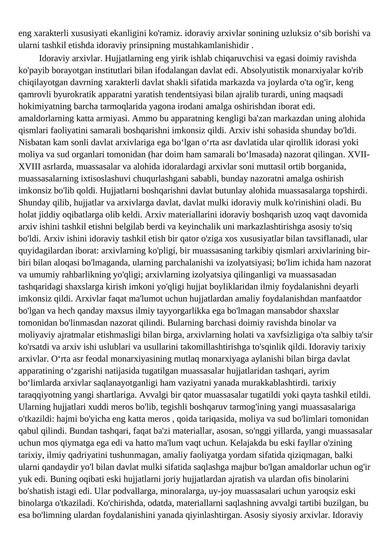 JAHON ARXIVLARI TARIXI 3
