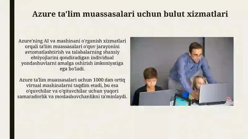 Ta'limga oid Microsoft xizmatlari 3