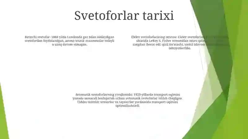 Svetoforlardan Foydalanish 3