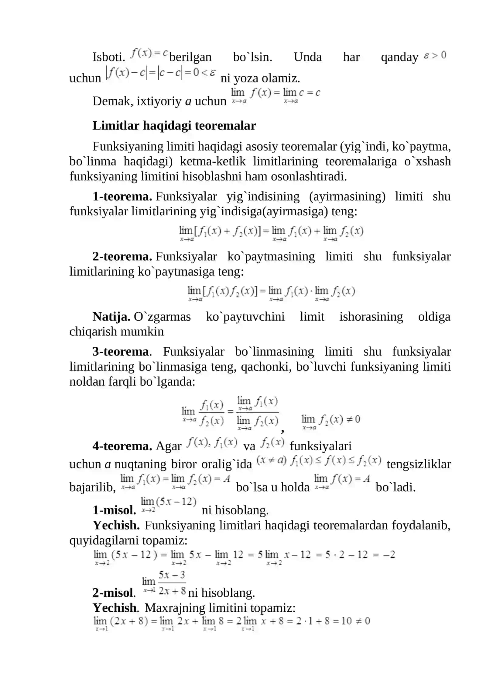 Funksiya limiti 3