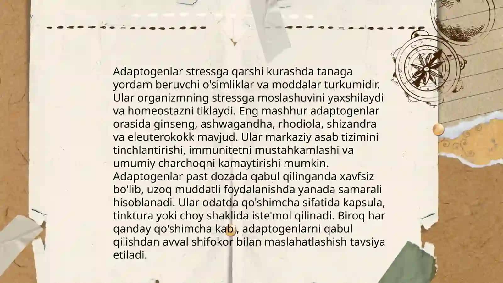 Adaptogenlar haqida umumiy ma'lumot 3