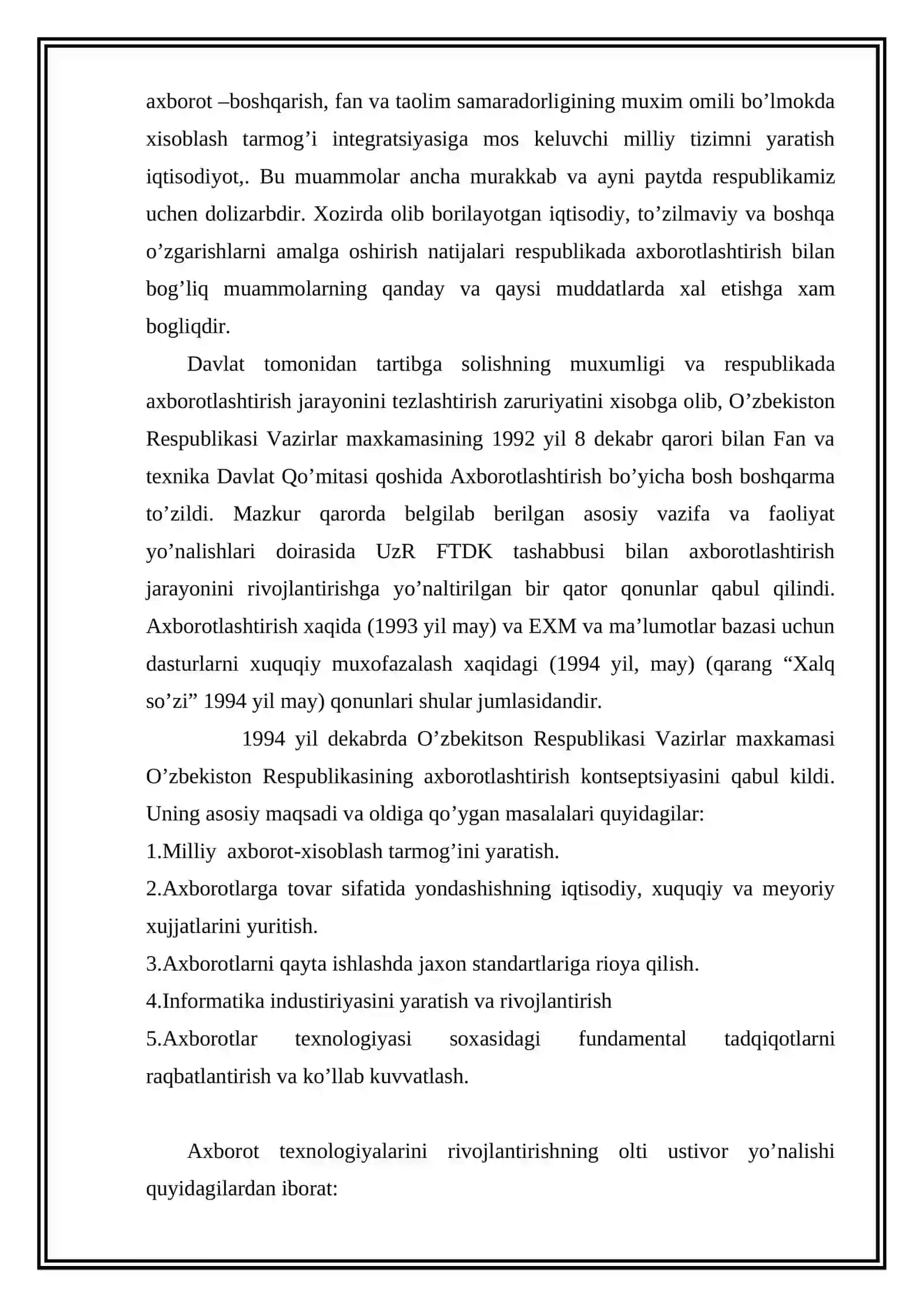 Microsoft Word 2003 dasturi imkoniyatlari 3