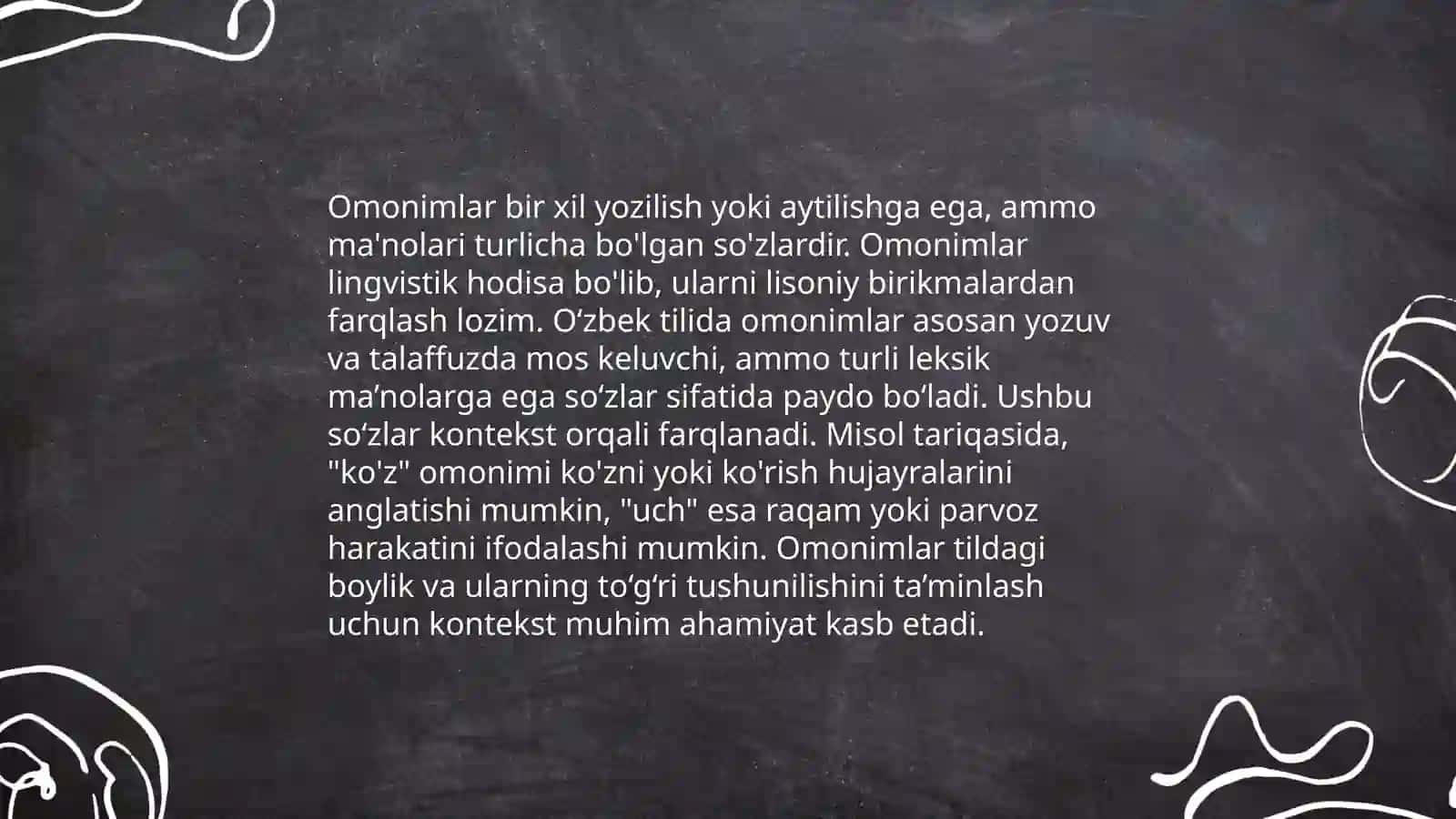 Omonimlar va Omoformalar Haqida 3