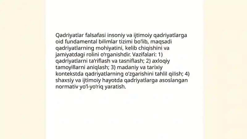 Qadriyatlar falsafasi 3