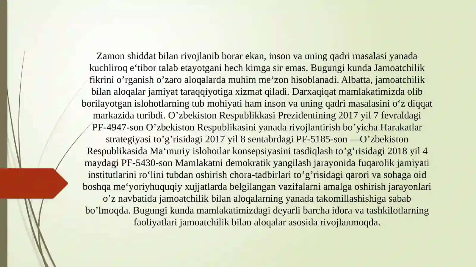 O'zbekistonda jamoatchilik bilan aloqalarni o'rganish holati 3