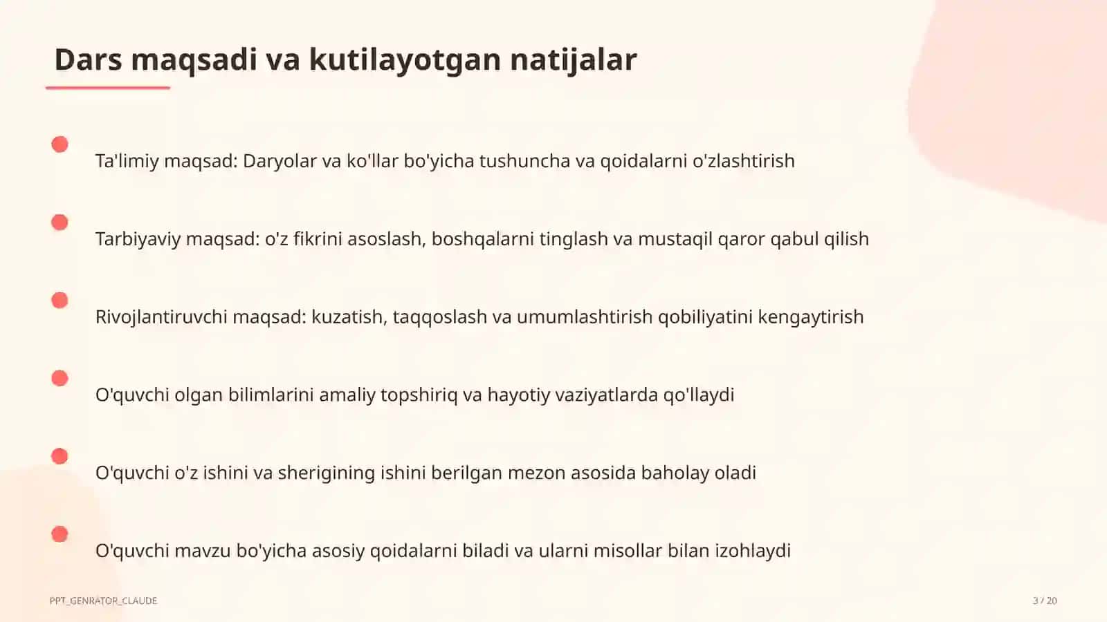Daryolar va ko'llar (6-sinf) 3