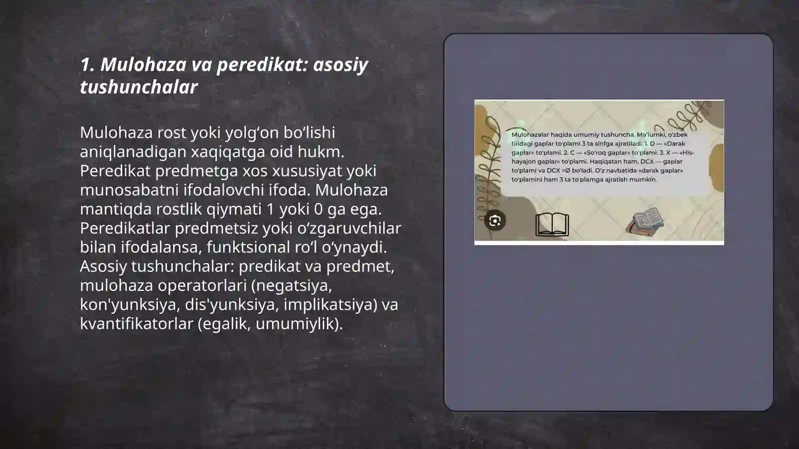 Mulohaza va peredikat 3