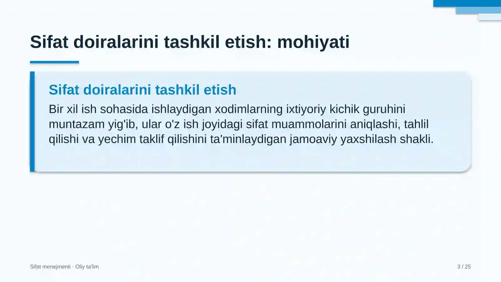 Auditorlik tashkilotlarida sifat doiralarini tashkil etish 3
