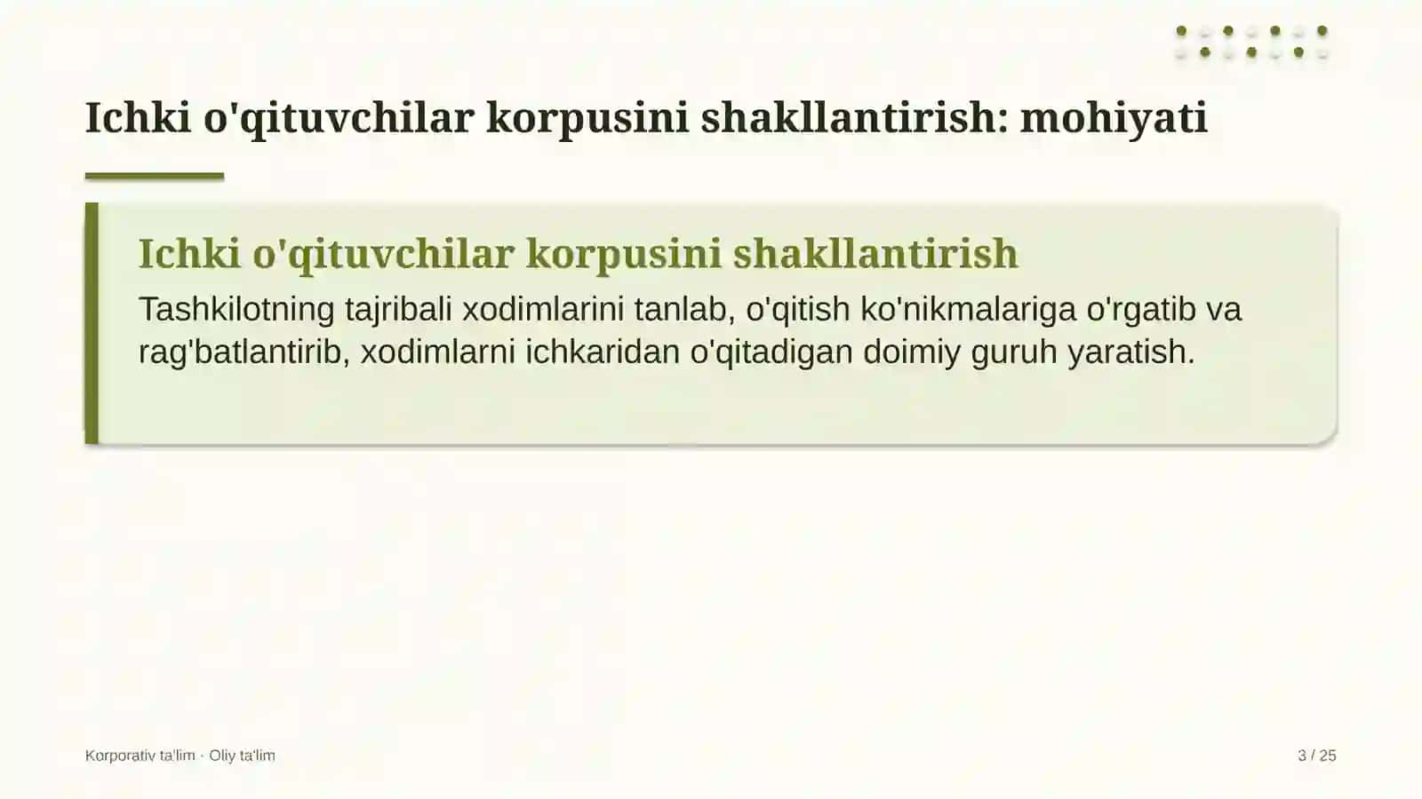 Xususiy maktablarda ichki o'qituvchilar korpusini shakllantirish 3