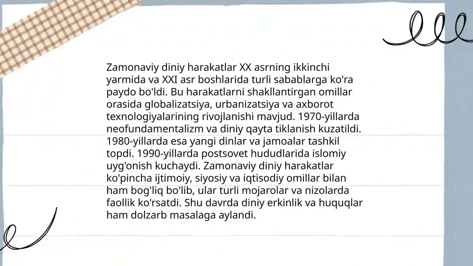 ZAMONAVIY DINIY HARAKATLAR SEKTALAR 3