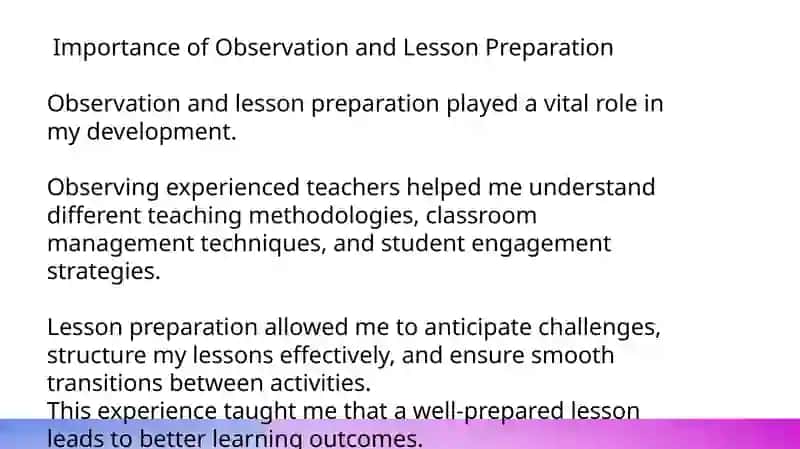 A Reflection on Teaching Experience 3
