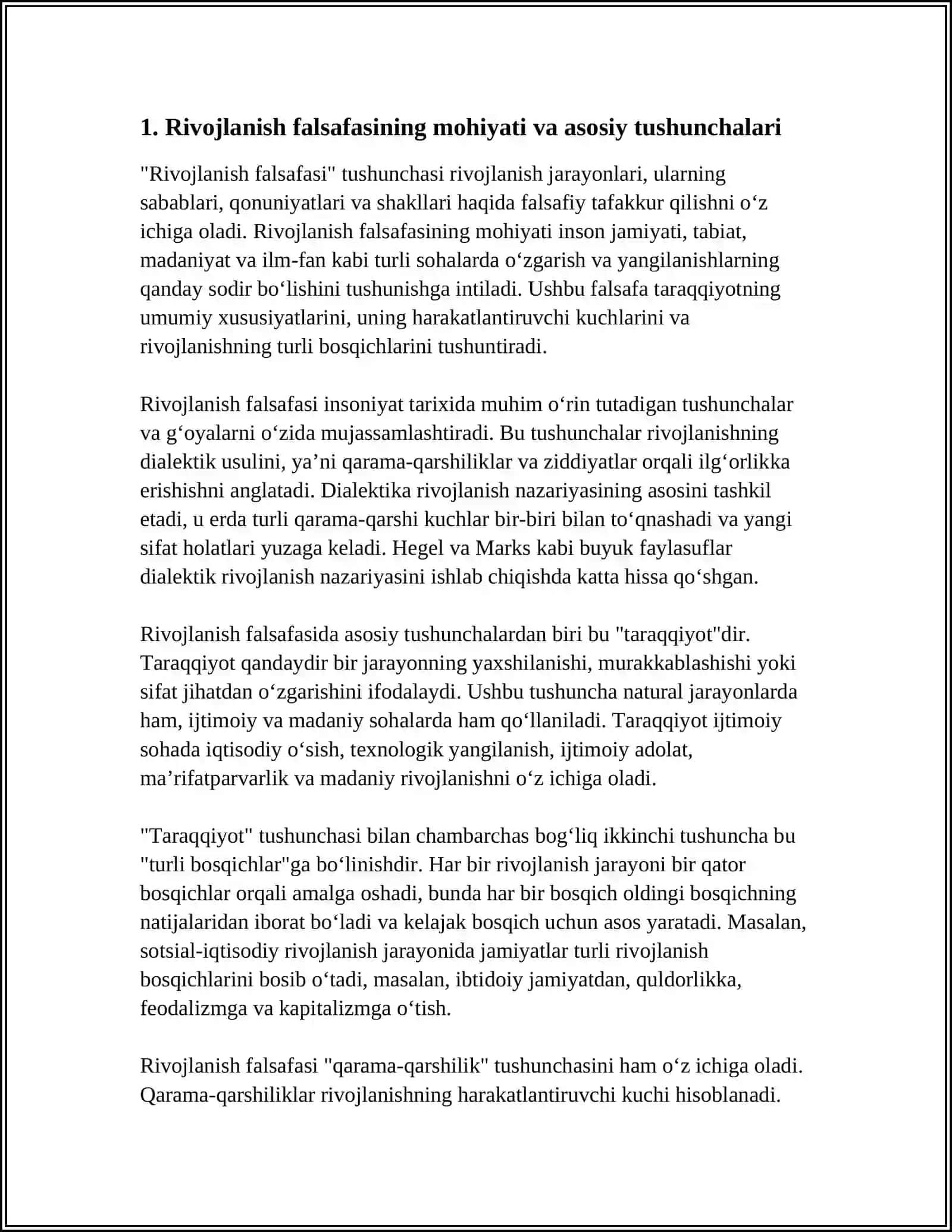 Rivojlanish Falsafasi 3