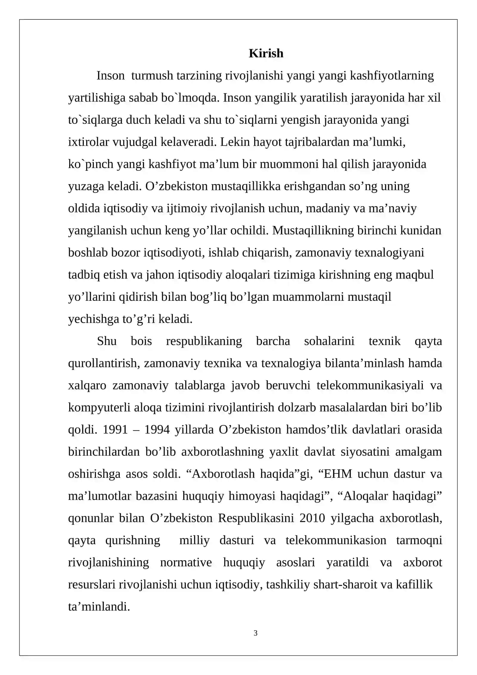 KT: ”INFORMATIKA VA AT” YONALISHI 3