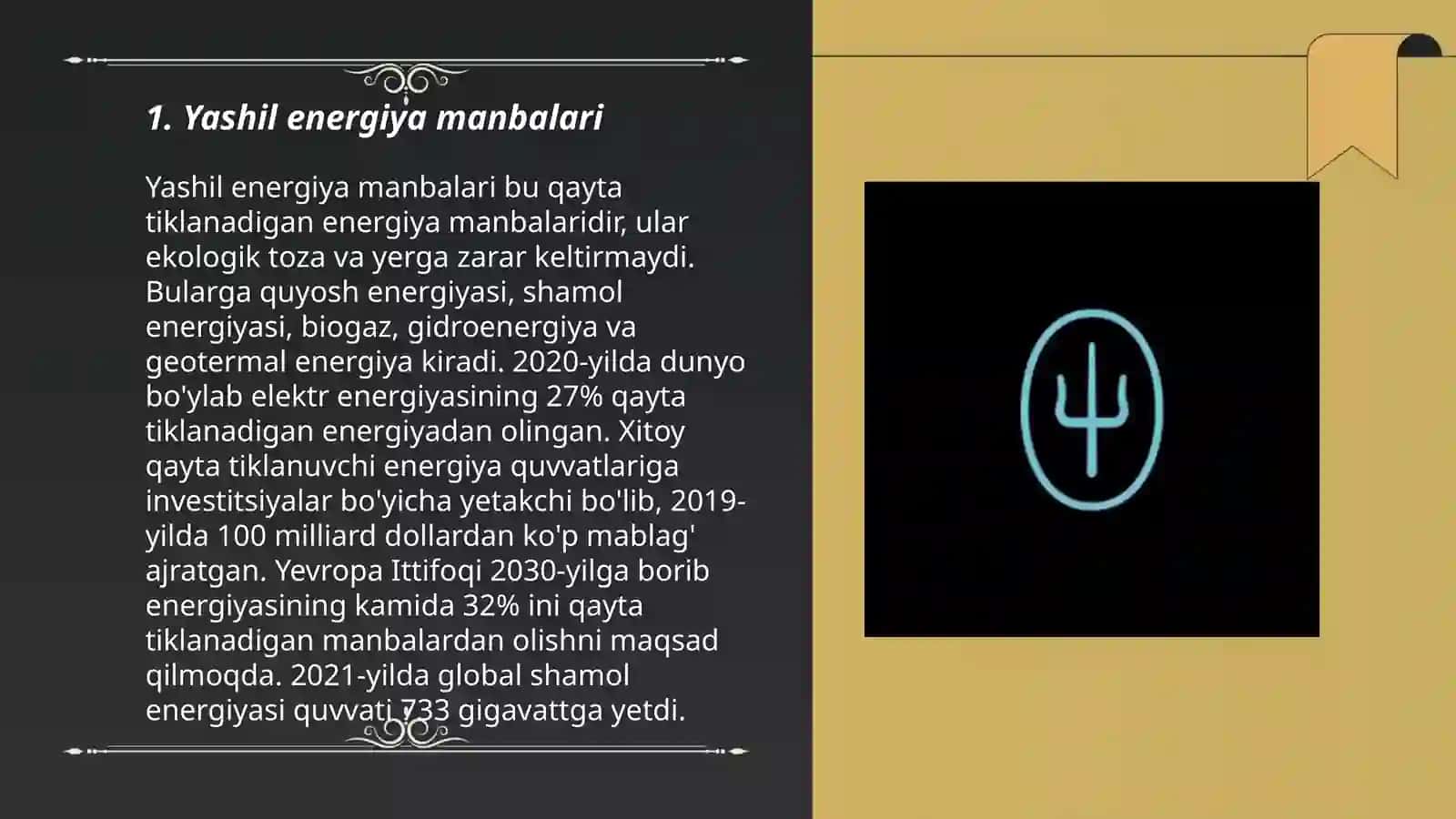 Yashil energiya manbalari 3