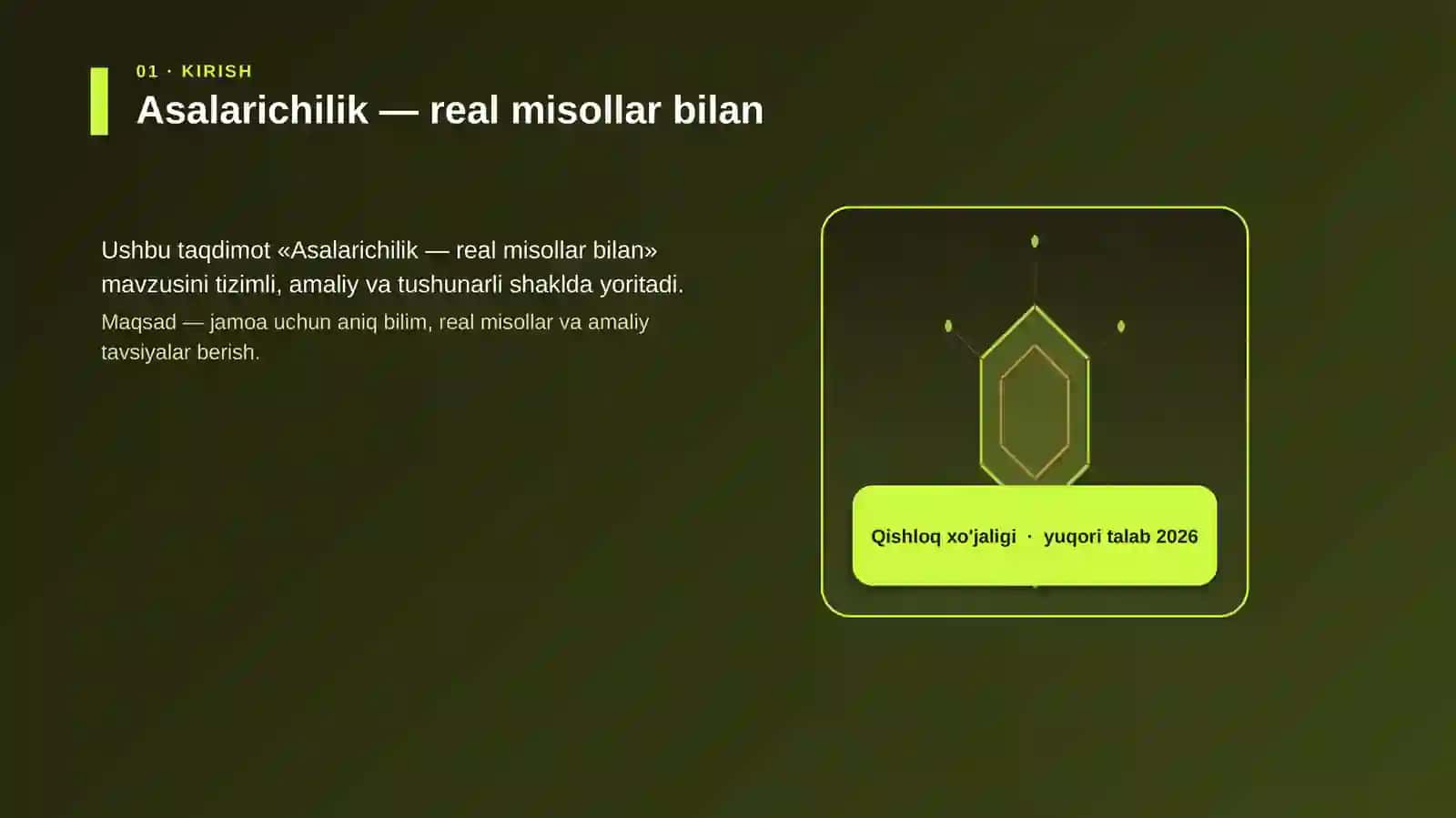 Asalarichilik — real misollar bilan 3