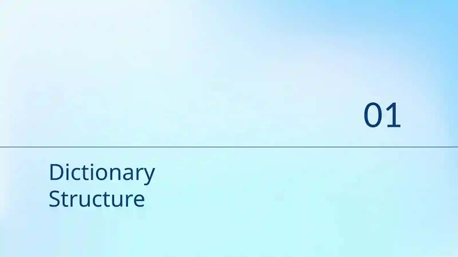 Dictionary Structure 3