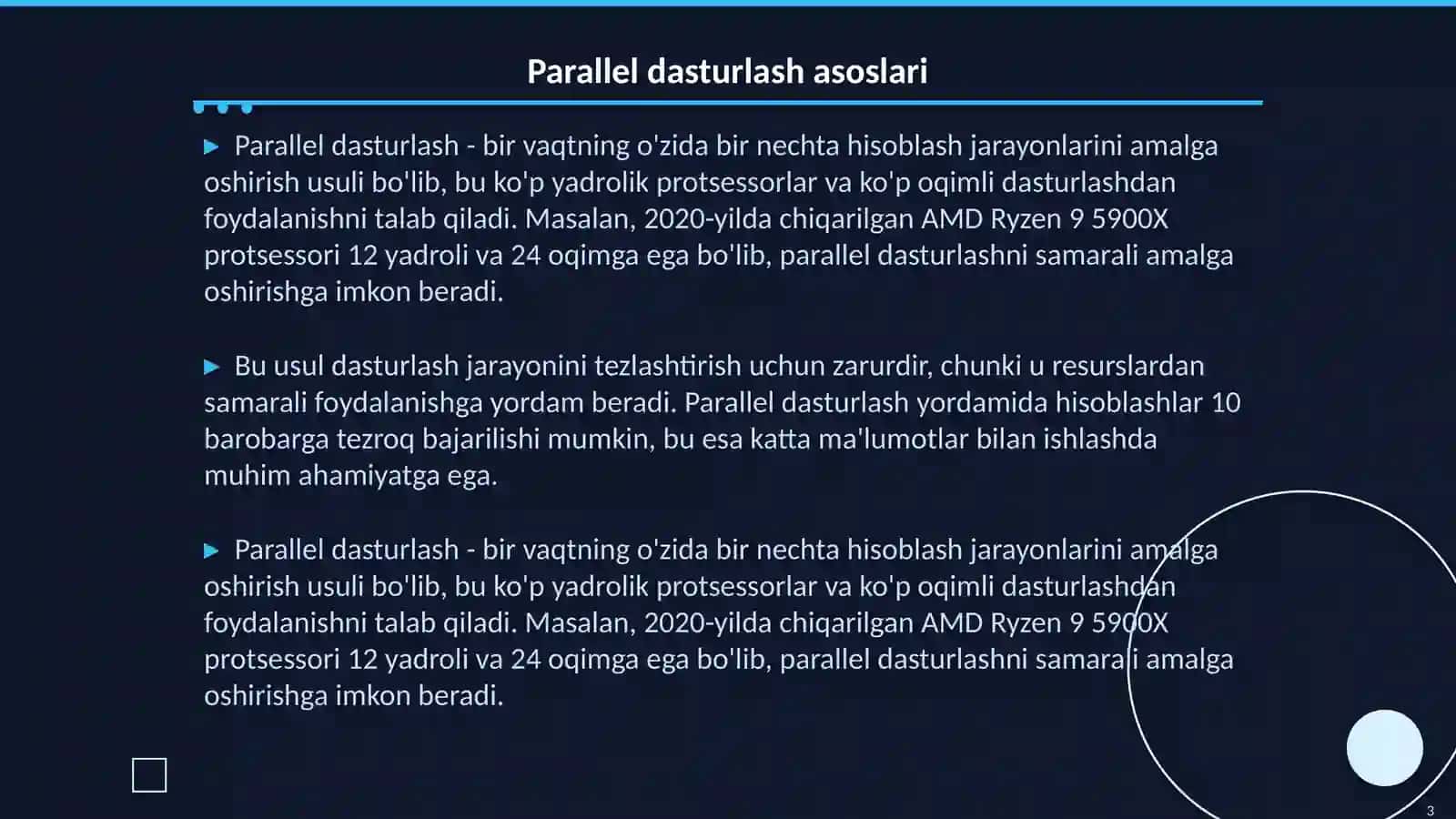 Parallel va asinxron dasturlash usullari 3