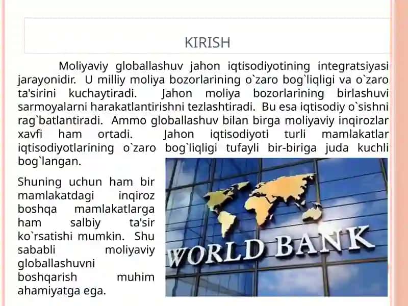 Moliyaviy globallashuv sharoiiti dajaxon bank tizimi dagi o`zgarishlar 3