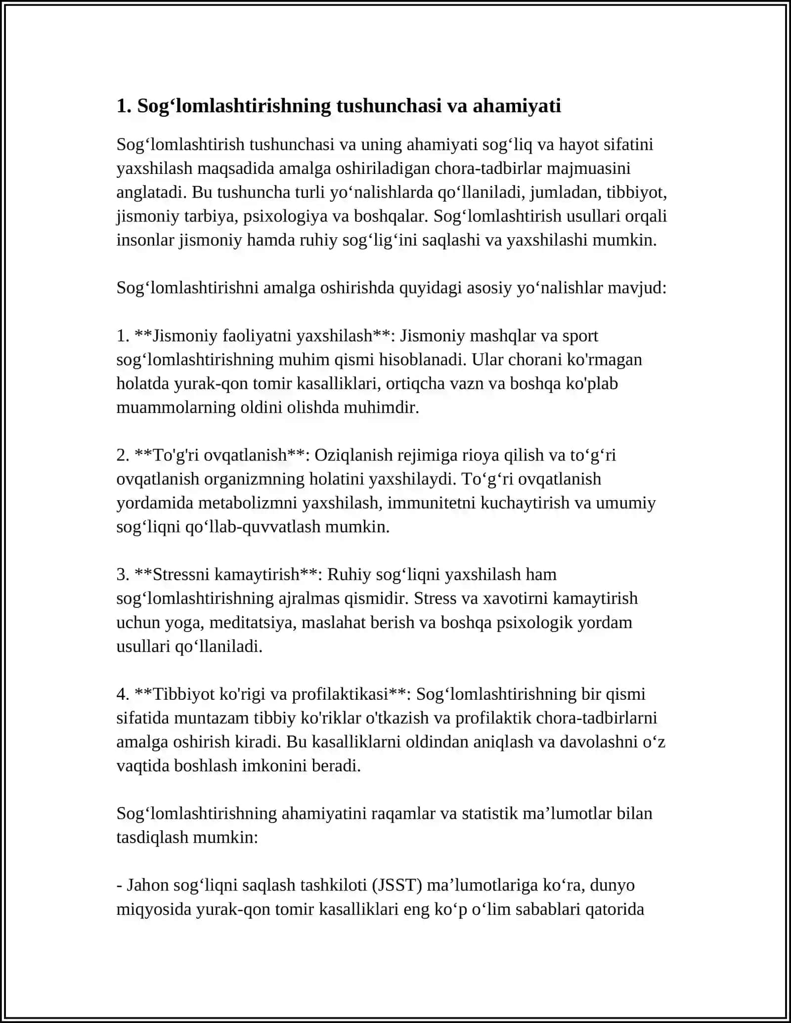 SOGʻLOMLASHTIRIAH 3