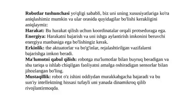 Robotlar boshqarish tizimi 3
