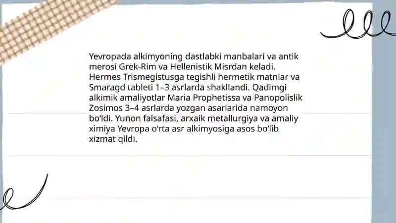 Yevropada alkimyo va uning rivojlanishi 3